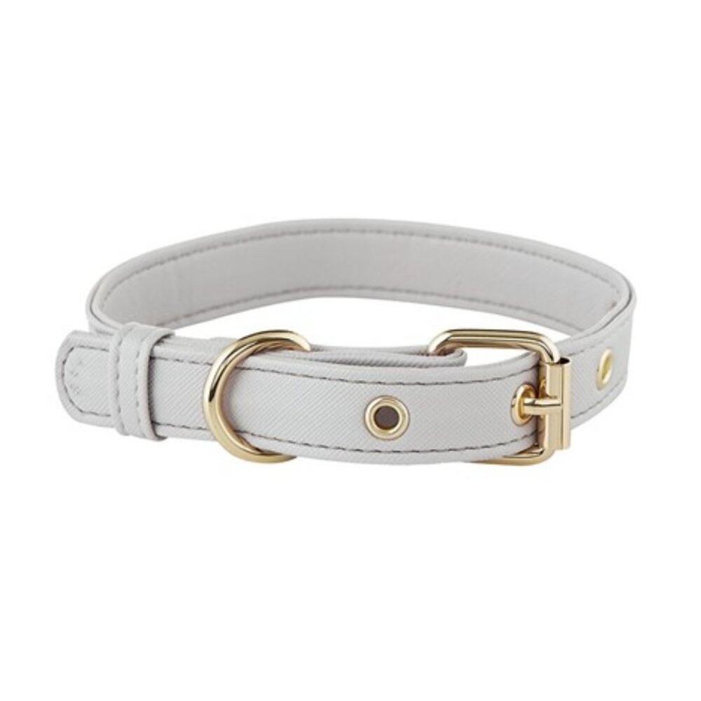 ❤️NWT❤️ Saffiano Collar - Grey - (Matching Leash Sold Separately)